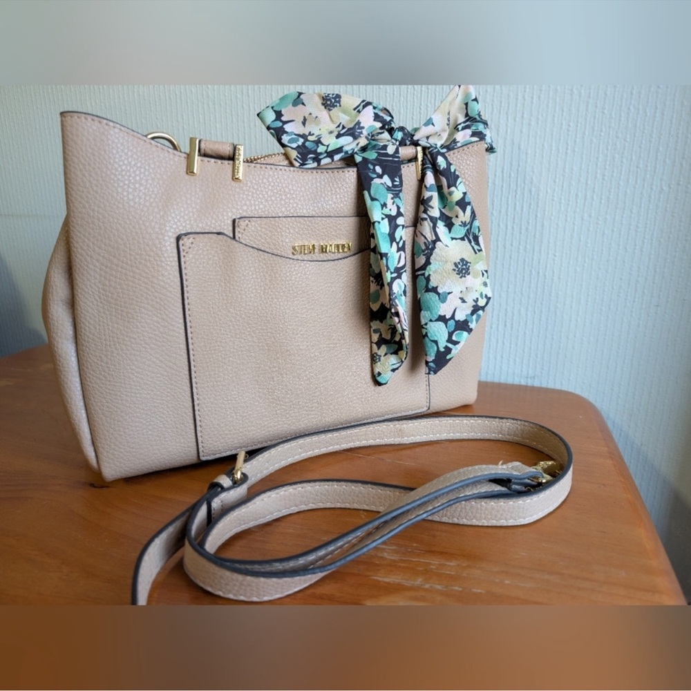 Steve Madden BPARKER Tan Bag-In-Bag Set With Scarf NWT